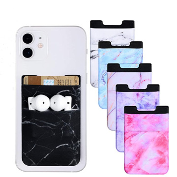 現貨彈力布手機貼 大理石紋自粘膠手機背貼 身份證銀行卡卡套